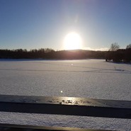 Foto vom zugefrorenen Jyväsjärvi See (vergrößerte Bildansicht wird geöffnet)