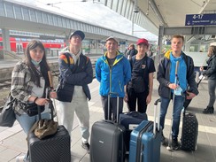 Foto der Gruppe am Münsteraner Bahnhof