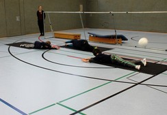 Foto von Mohammed, Marcel und Matthias beim Spiel