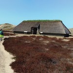 Foto eines Eisenzeithauses in den Dünen (vergrößerte Bildansicht wird geöffnet)