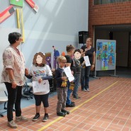 Foto der Teilnehmer des Mathematikwettbewerbs (vergrößerte Bildansicht wird geöffnet)