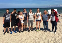 Abschlussfoto am Strand von Scharbeutz
